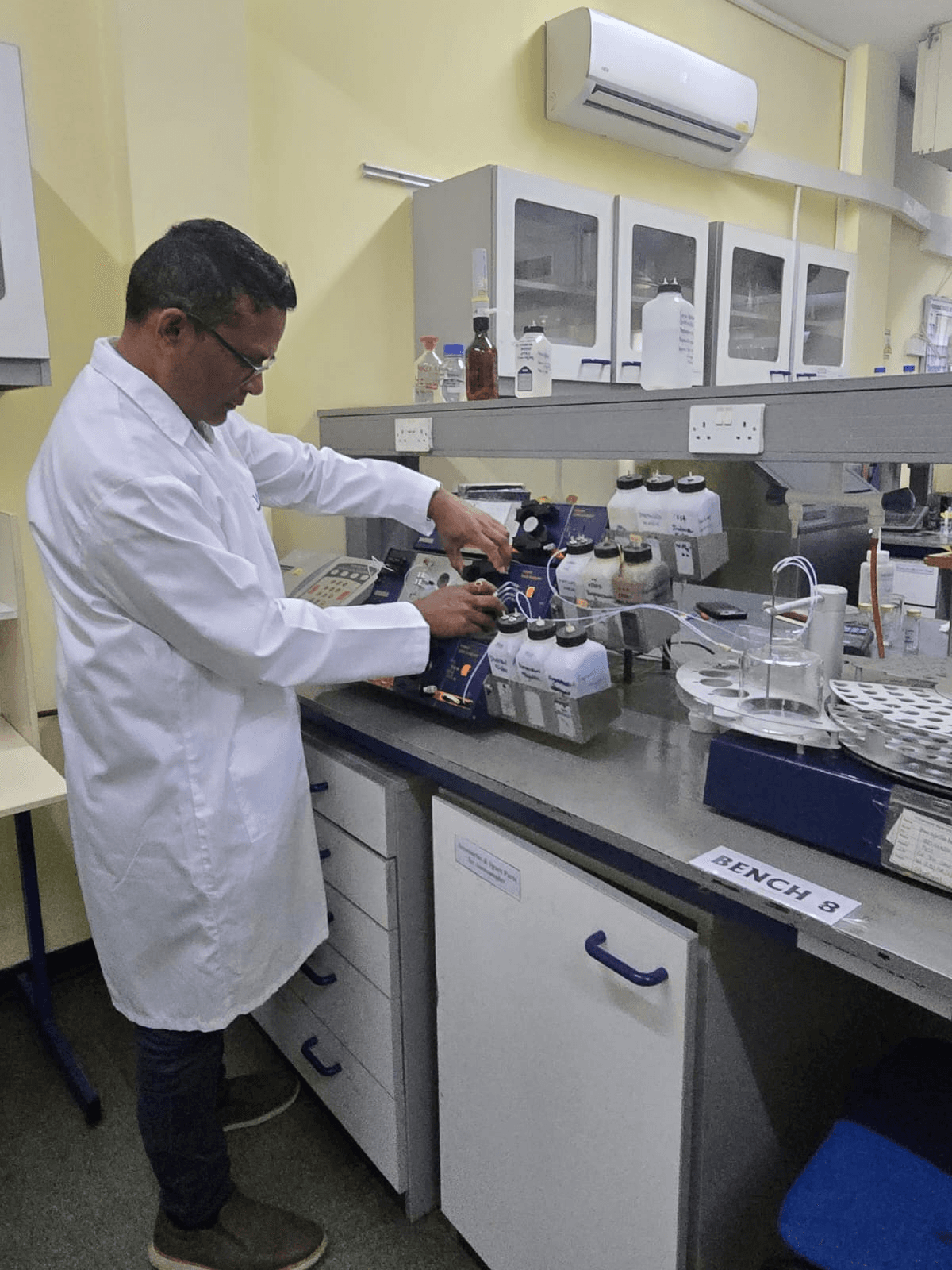 Labtechmedical Services Ltd technician servicing laboratory equipment